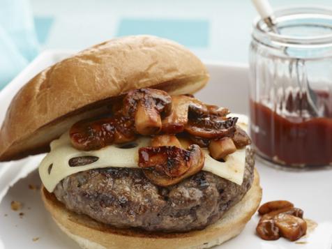 Swiss and Mushroom BBQ Burger