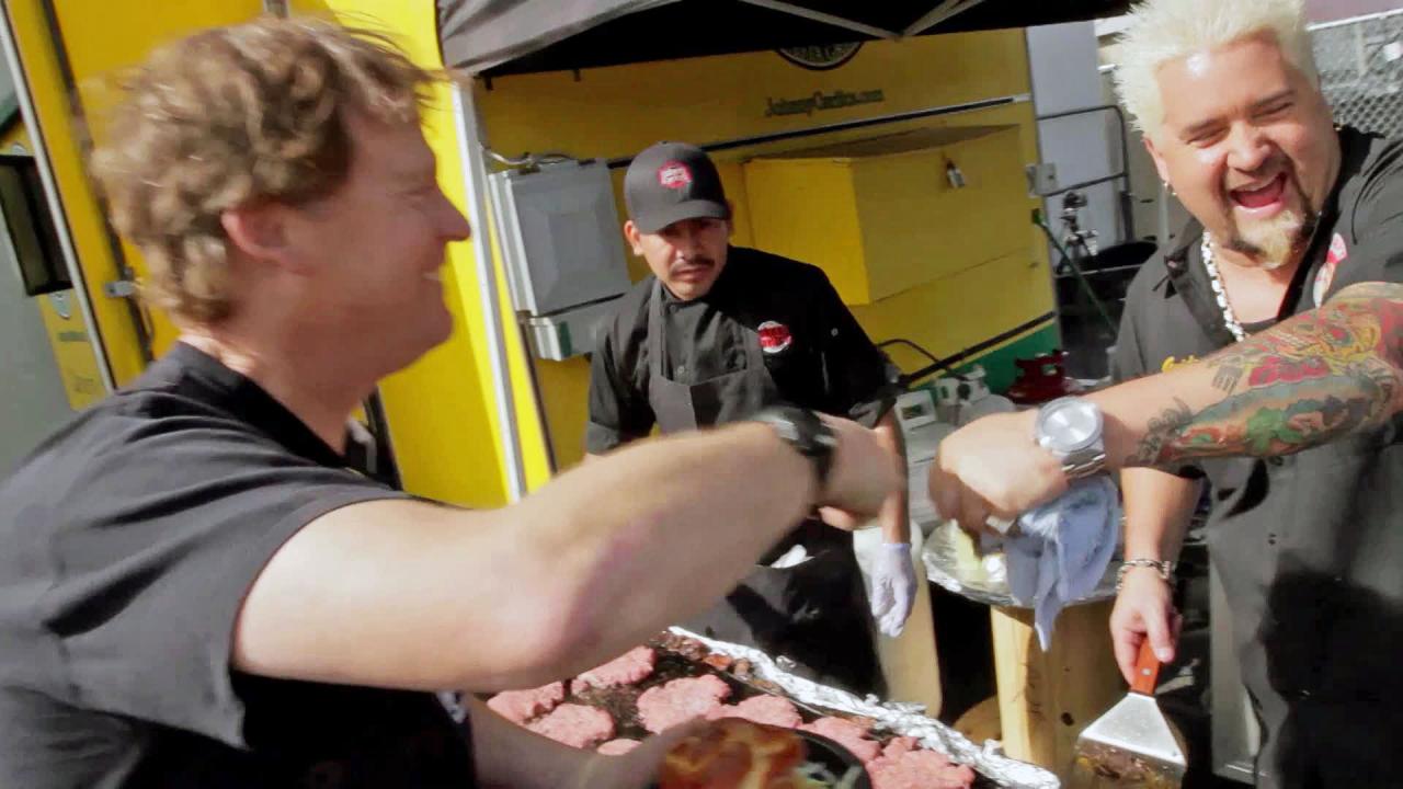 Guy Fieri Grills for the Crew