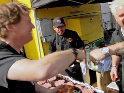 Guy Fieri Grills for the Crew