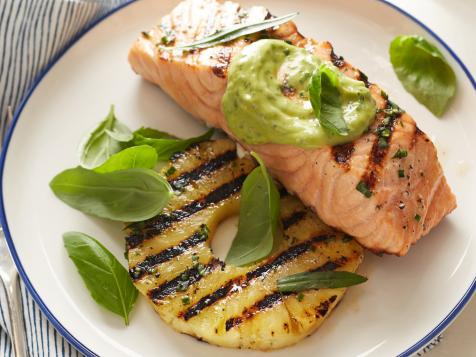 Grilled Salmon and Pineapple