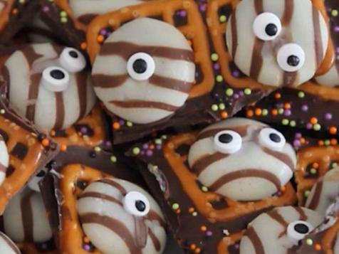 Eyeball Pretzel Bark