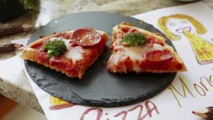 Semolina Waffle Pizzas