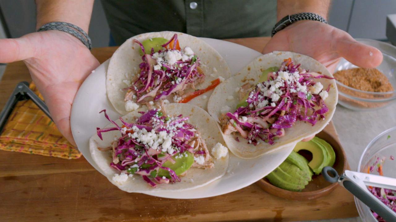 Pulled Pork Tacos with Red Jalapeno Slaw