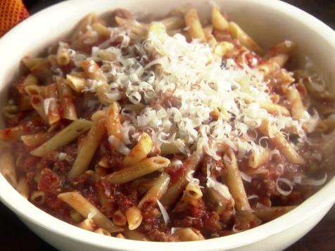 Eggplant and Sausage Penne