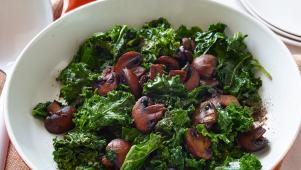 Smothered Mushrooms and Kale