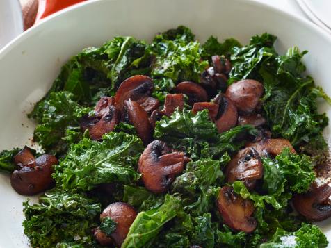 Smothered Mushrooms and Kale
