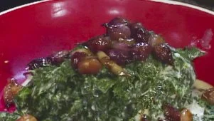Shallot-Topped Creamed Kale