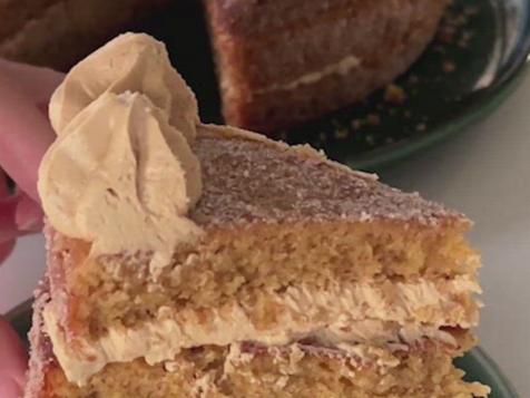 Apple Cider Doughnut Cake with Dulce de Leche Buttercream