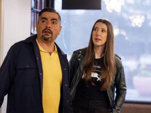 Hosts Aaron Sanchez and Jenn Agg, as seen on Restaurant Impossible: Last Call, Season 1