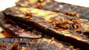 Grilling Rib Eyes and Eggplant