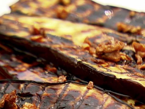 Grilling Rib Eyes and Eggplant