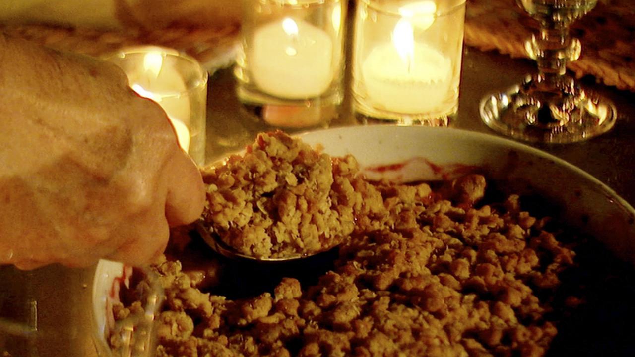 Ina's Strawberry Rhubarb Crisp