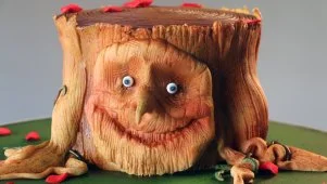 Chocolate Yule Log Tree Stump