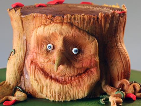 Chocolate Yule Log Tree Stump