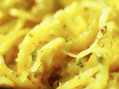 Spaghetti Squash with Parsley and Pecan Pesto