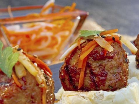 Asian Chicken Meatball Sliders