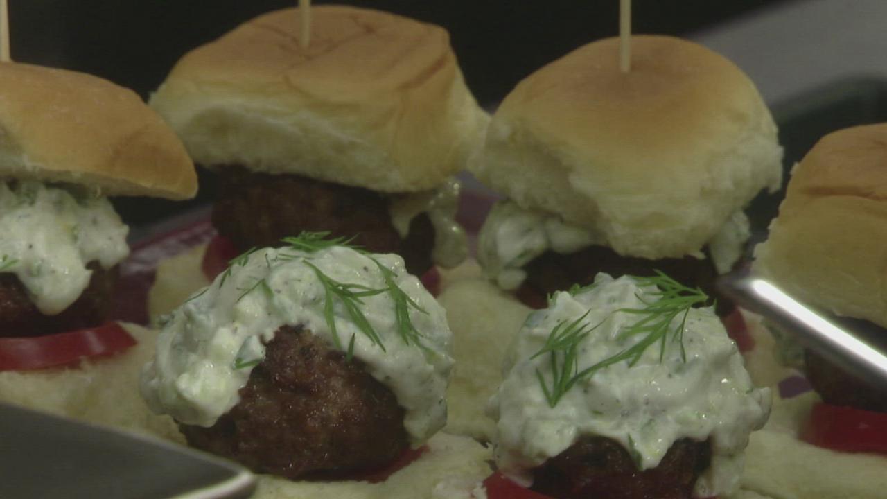 Greek Lamb Meatball Sliders