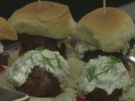Greek Lamb Meatball Sliders