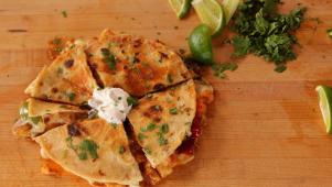 Pepper-Shrimp Quesadillas