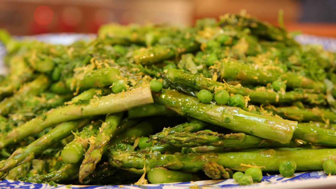Roasted Asparagus and Peas
