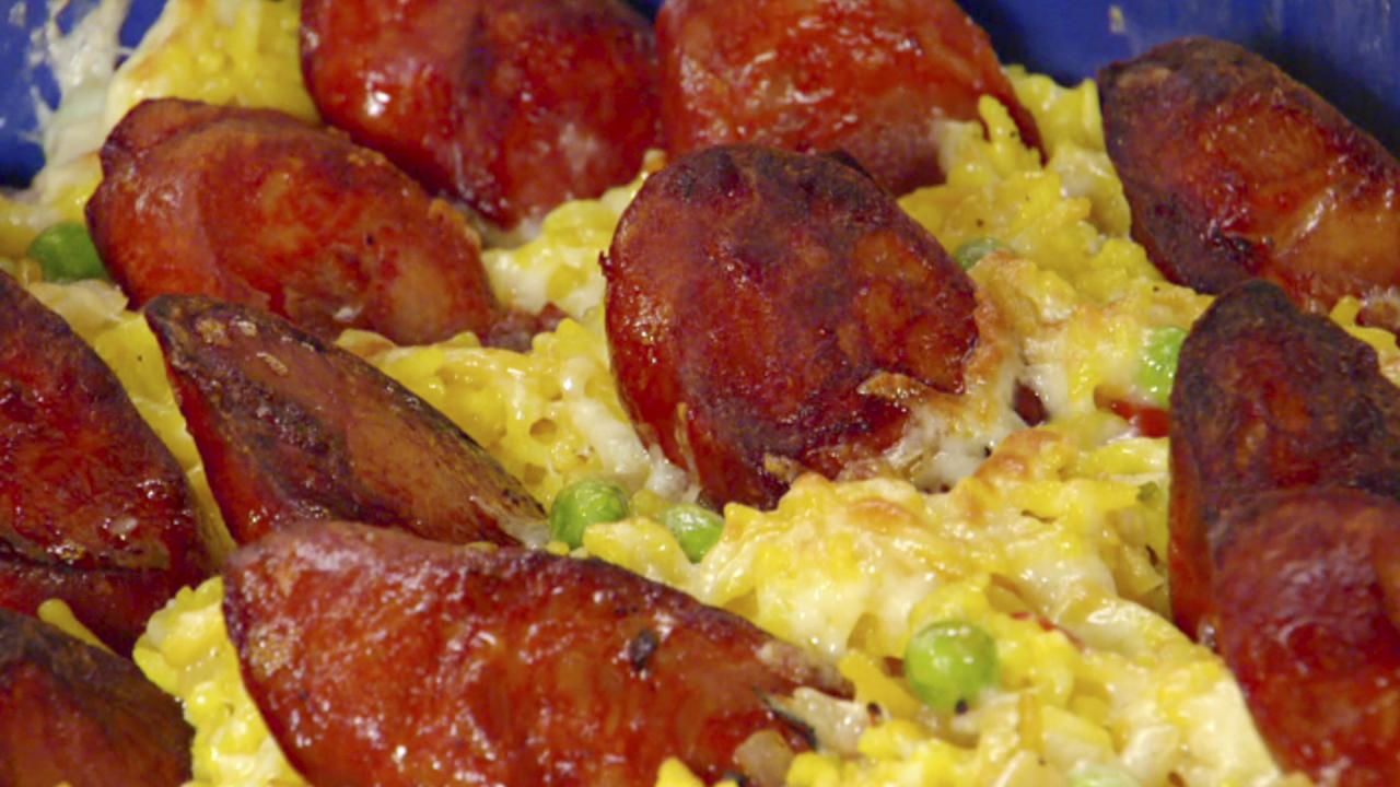 Rice Pilaf & Chorizo Casserole