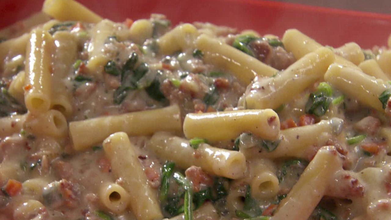 Spinach and Veal Baked Ziti