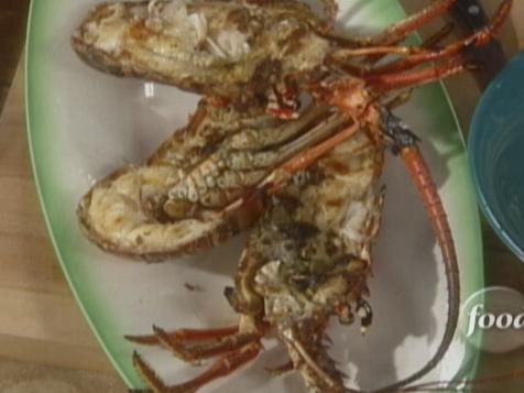 Whole Spiny Lobsters Split and Stuffed with Hearts of Palm Slaw
