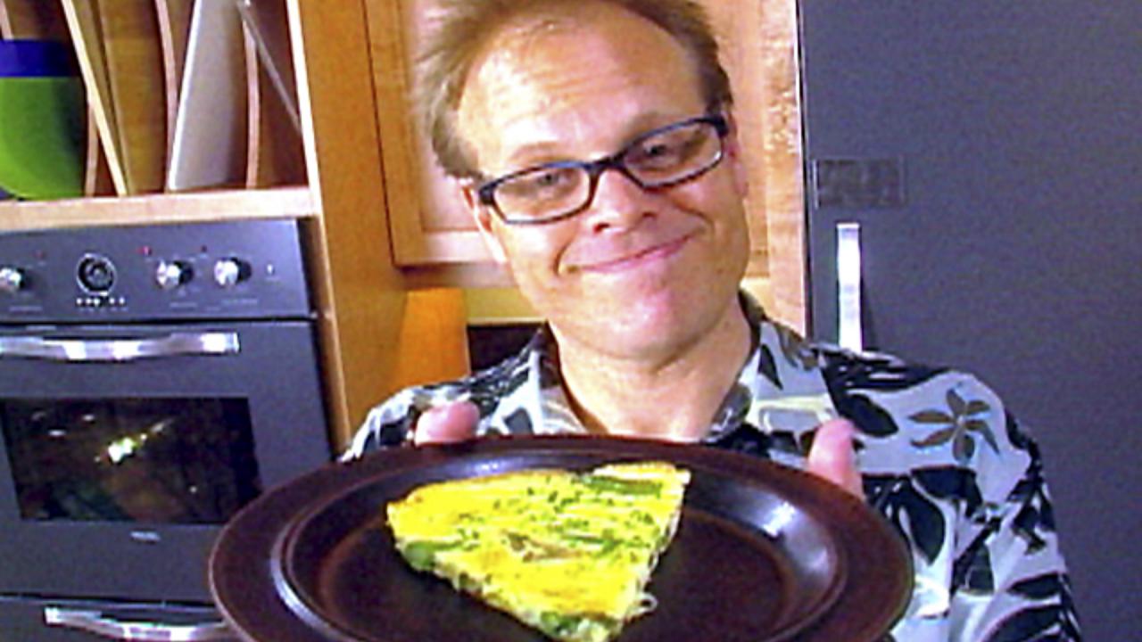 Alton Brown's Hearty Ham and Asparagus Frittata