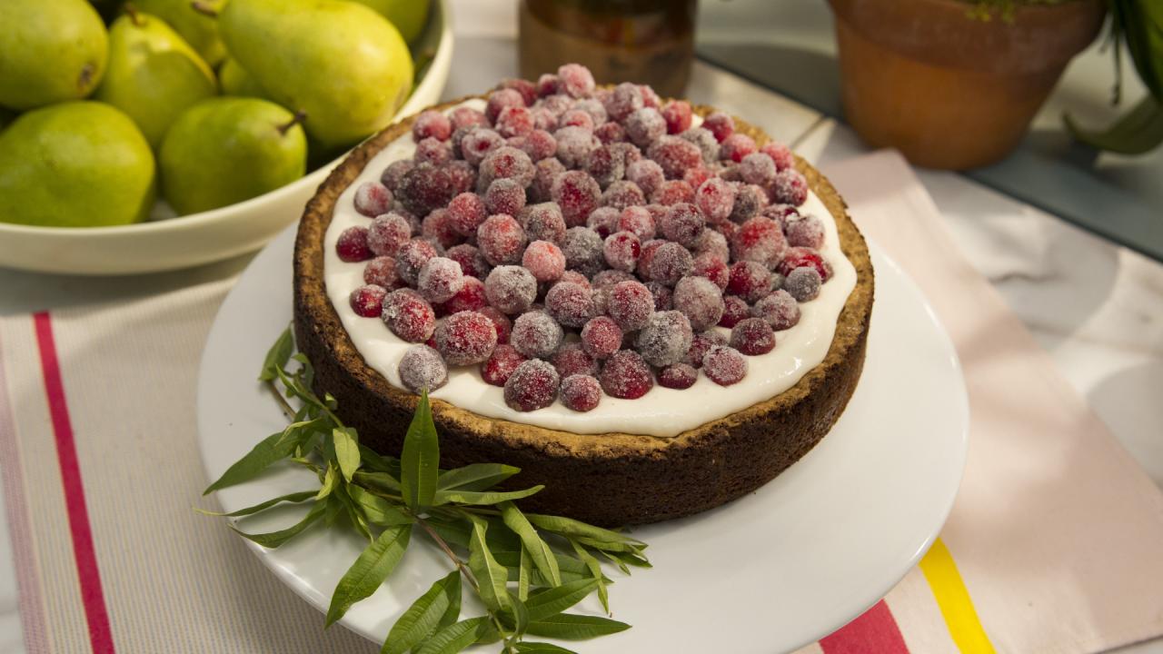 Cranberry Meringue Cake