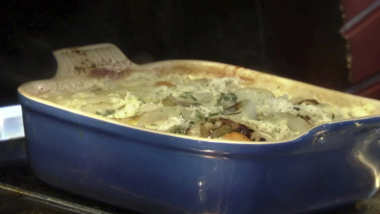 Sweet Potato-Onion Gratin