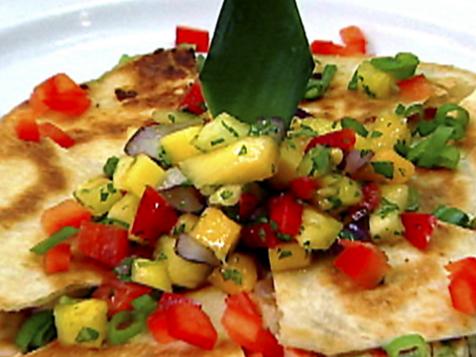 Lobster Quesadilla with Tropical Fruit Salsa