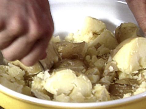 Lemon Oil Smashed Potatoes