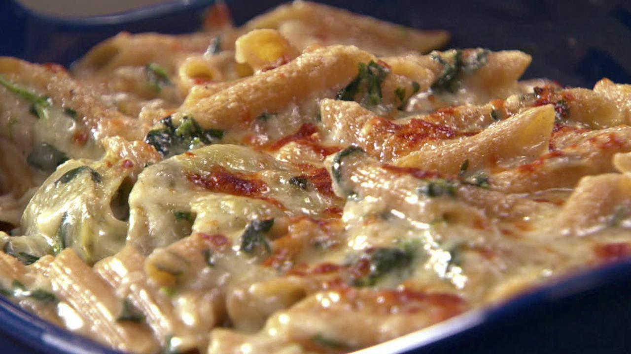 Spinach Artichoke Baked Pasta