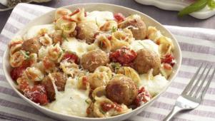 Orecchiette with Mini Chicken Meatballs