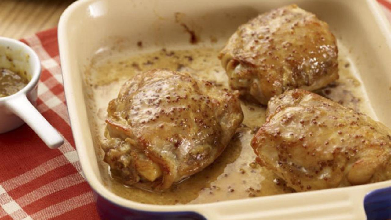 Maple-Mustard Chicken Thighs