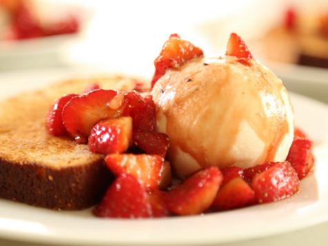 Butter-Toasted Vanilla Pound Cake with Macerated Strawberries