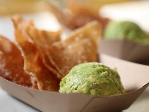 Guacamole and Wonton Chips