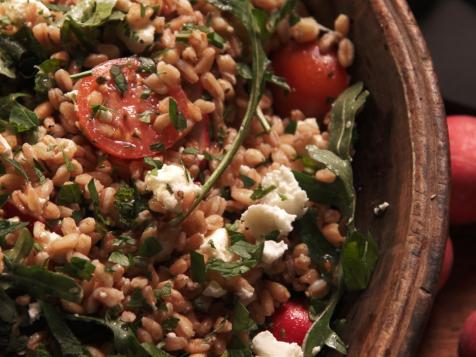 Farro Salad with Radishes, Arugula and Feta