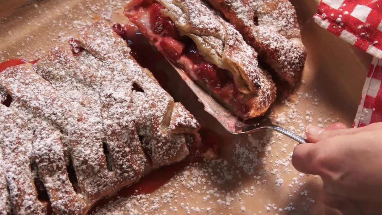 Rustic Braided Strawberry Tart