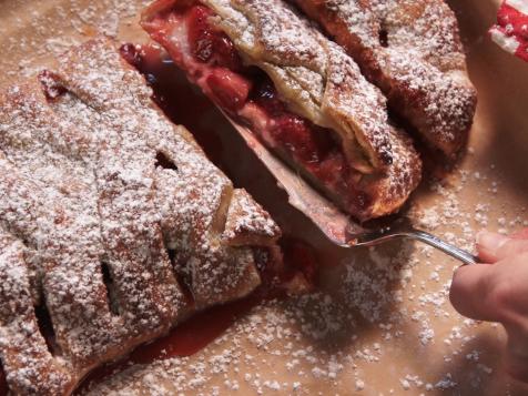 Rustic Braided Strawberry Tart