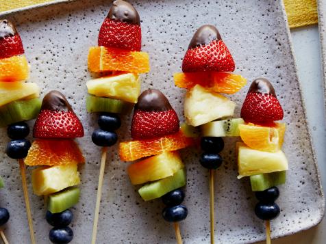 Rainbow Fruit Skewers Dessert