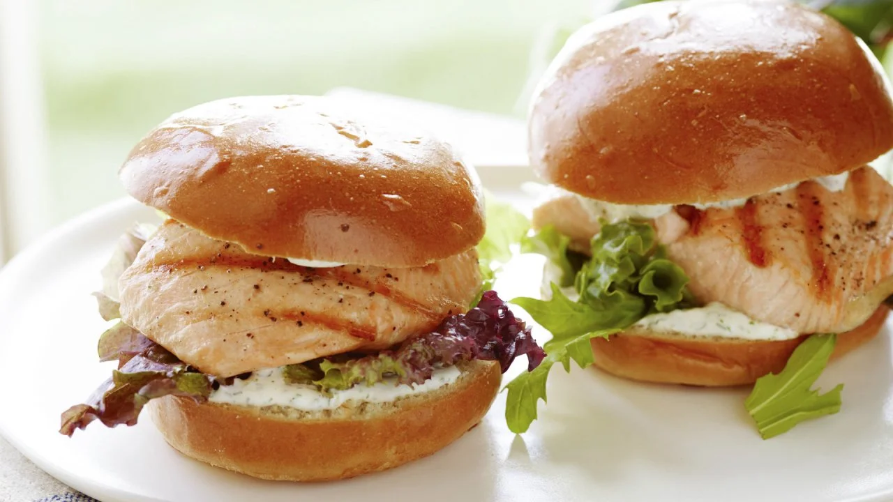 Ina's Grilled Salmon Sandwich