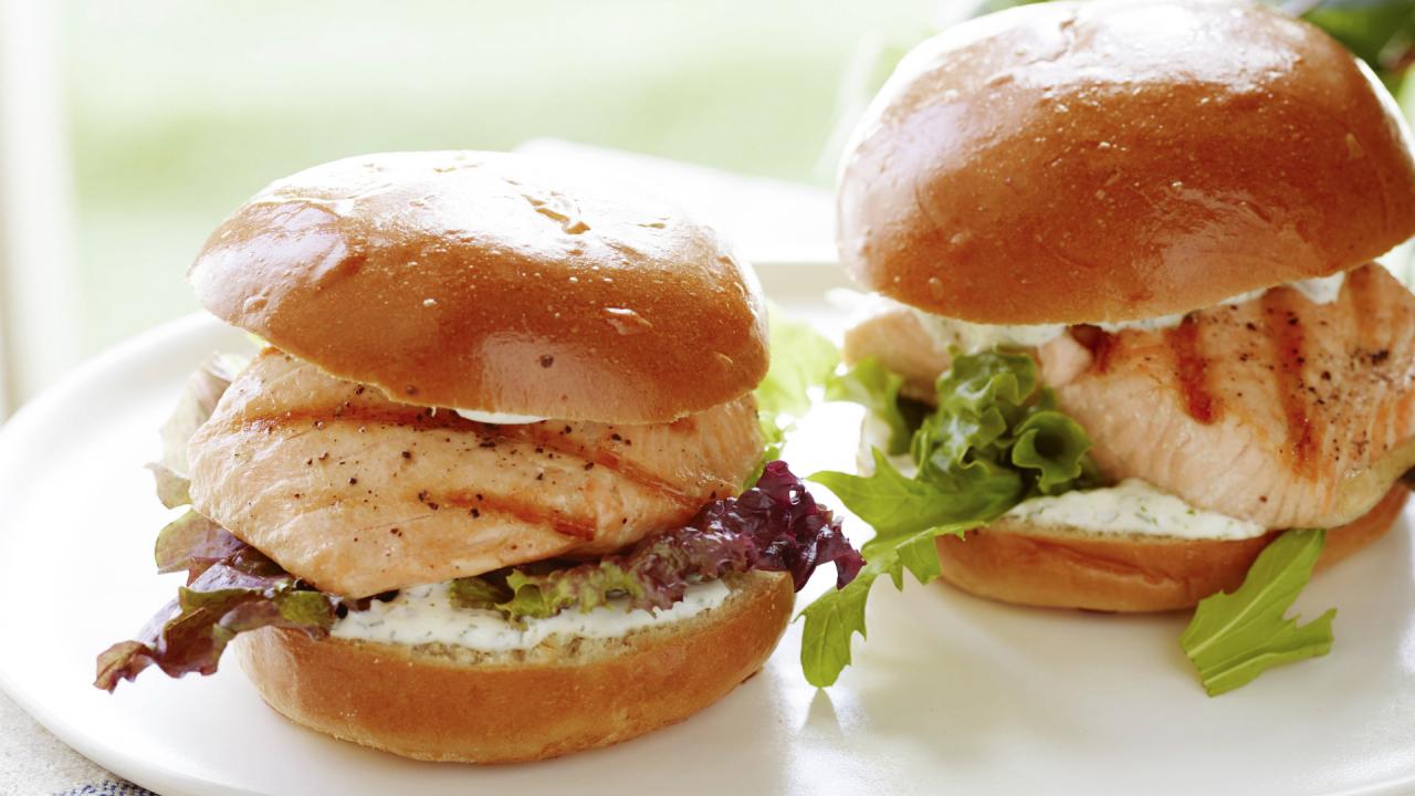 Ina's Grilled Salmon Sandwich