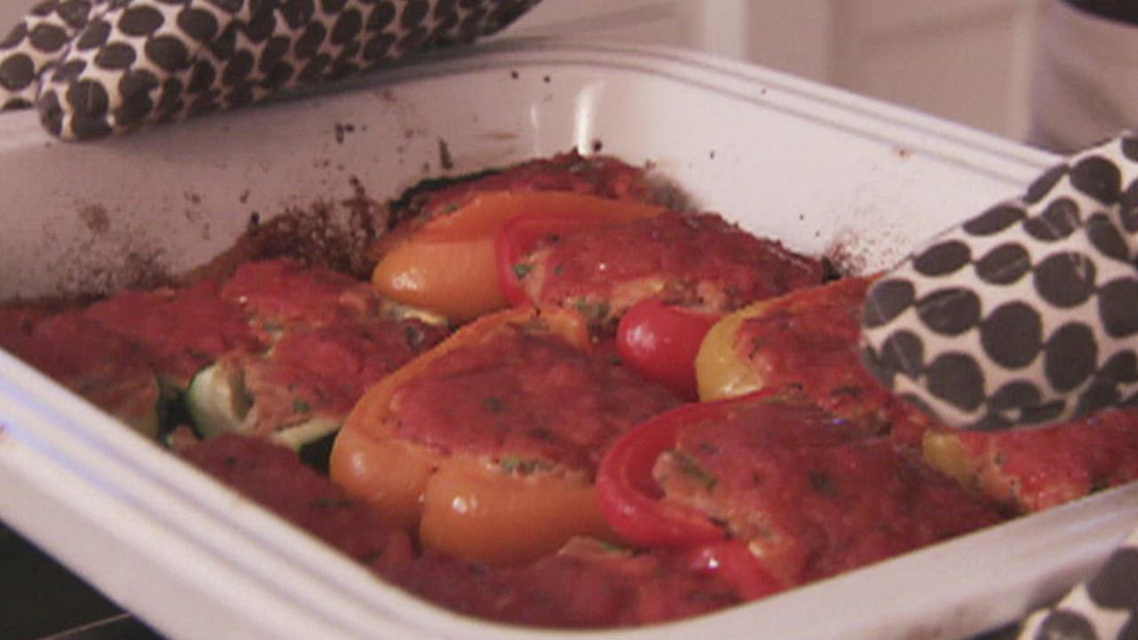 Stuffed Zucchini and Peppers