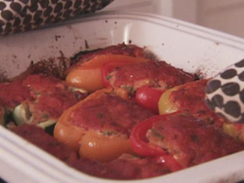 Stuffed Zucchini and Peppers