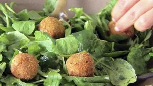 Arugula with Fried Gorgonzola