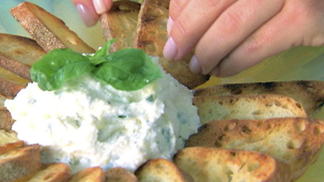 Savory Goat Cheese Crostini