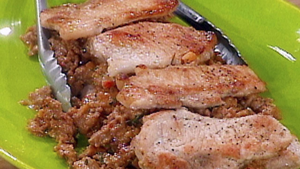 Sausage-Stuffed Pork Chops