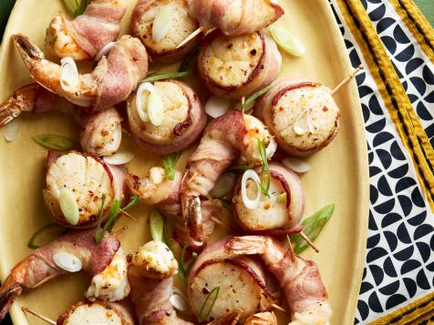 Bacon with Shrimp and Scallops