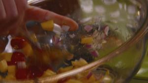 Chicken Satay With Mango Salad